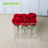 Square Six Transparent Acrylic Flower Box with Cover