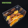 Rectangular acrylic bread storage box with transparent cover