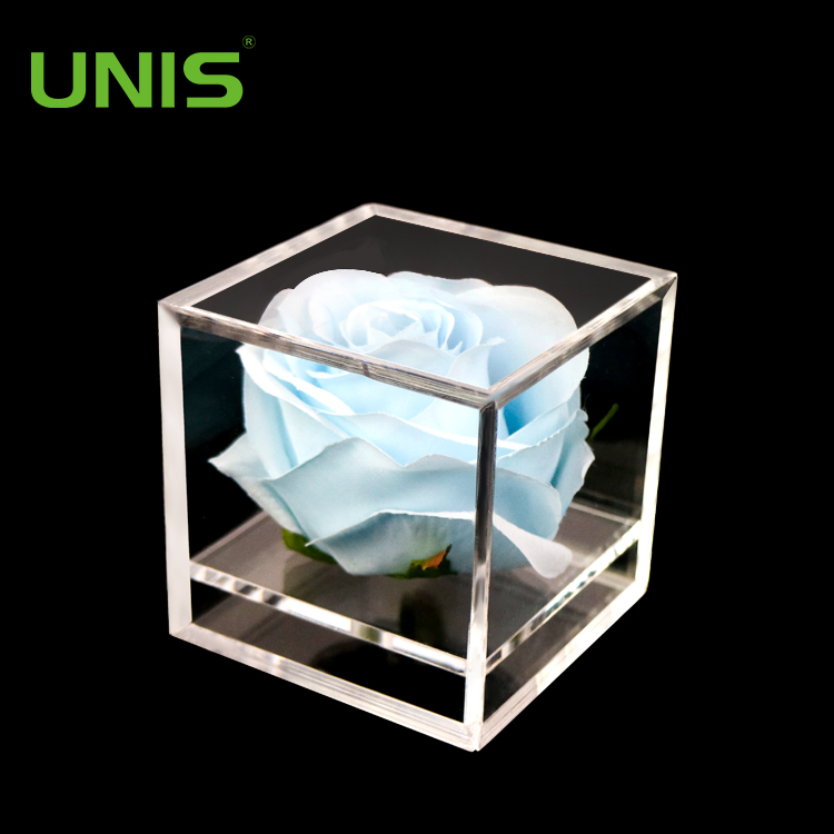 1 New Transparent Small Mini Acrylic Flower Box