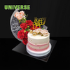 Customized acrylic cake display box with moon flower decoration