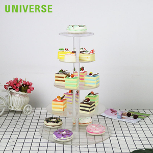 Frosted Acrylic Cake Display Rack for Round Multi-layer Wedding Party