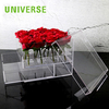 Square Transparent Acrylic Gift Box with Drawer