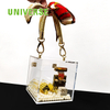 Transparent waterproof portable square acrylic handbag with chain