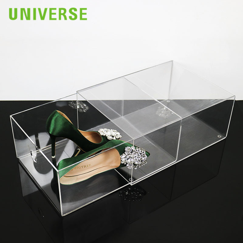 Transparent Drawer type Stackable clear acrylic shoe box